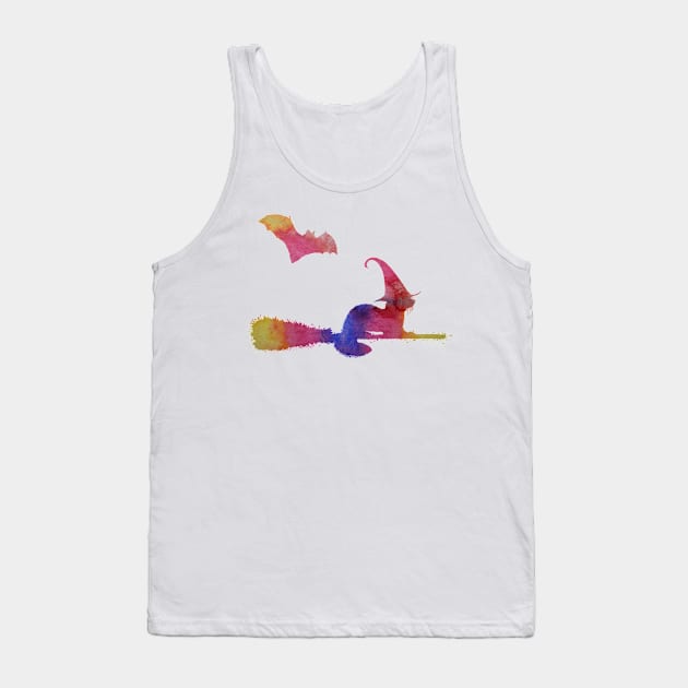 Ferret riding a besom Tank Top by TheJollyMarten